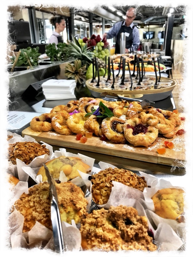 Continental catering display with morning tea treats — Garnishes conference catering