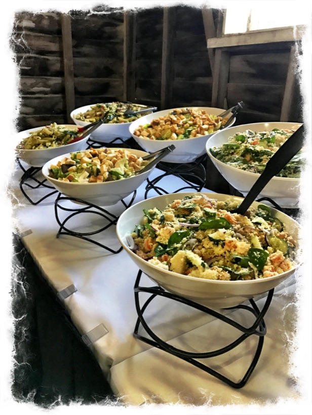 Fresh BBQ salads spread — Garnishes Melbourne Cup catering