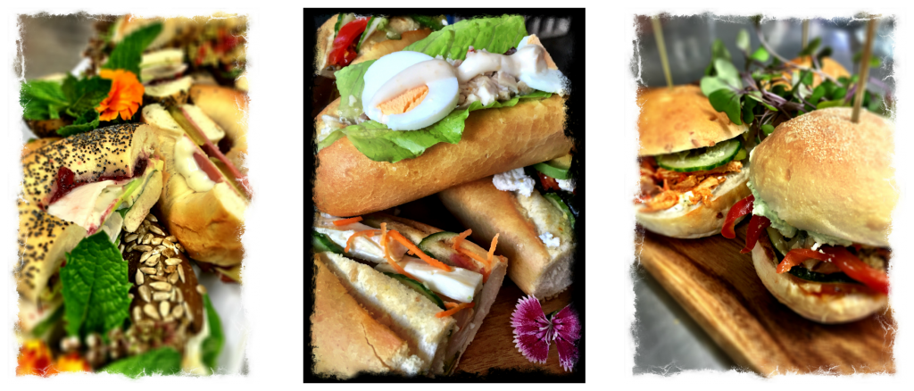 Bagels, Baguettes, Baby Burgs Collage