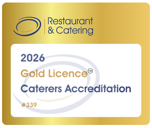 Gold Licence Caterer accreditation badge 2026